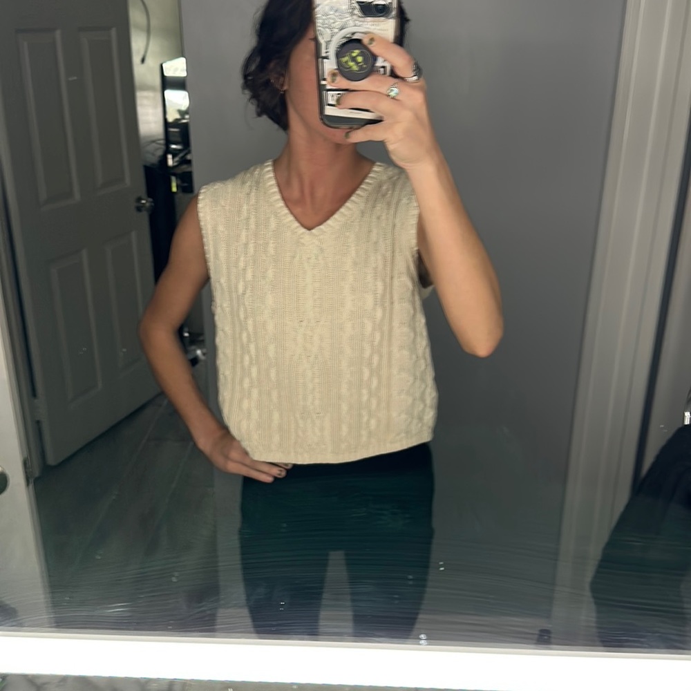 Cream Sweater Vest